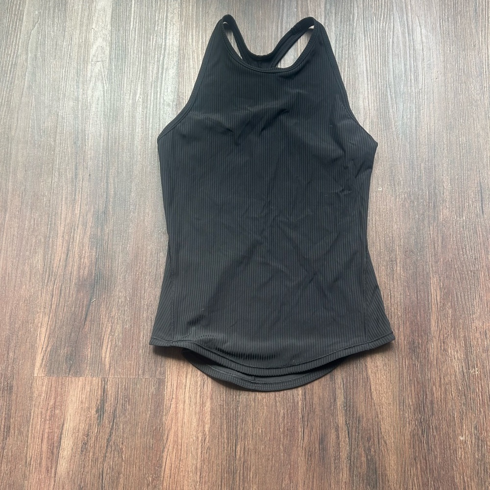 lululemon athletica Black Ribbed Tank Top
